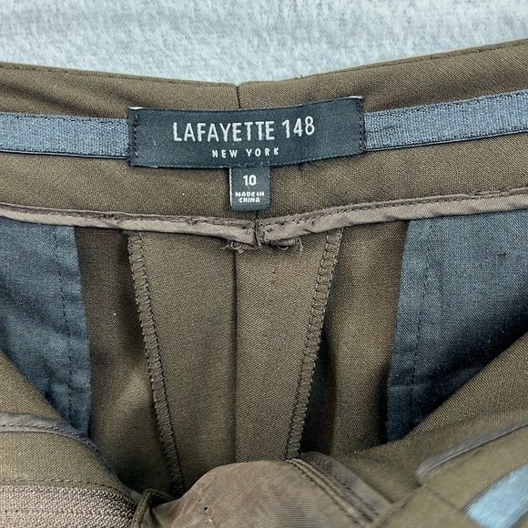 Lafayette 148 New York Women’s Dress Pants Sz 10 Brown Wool/Spandex Like New - Picture 3 of 9
